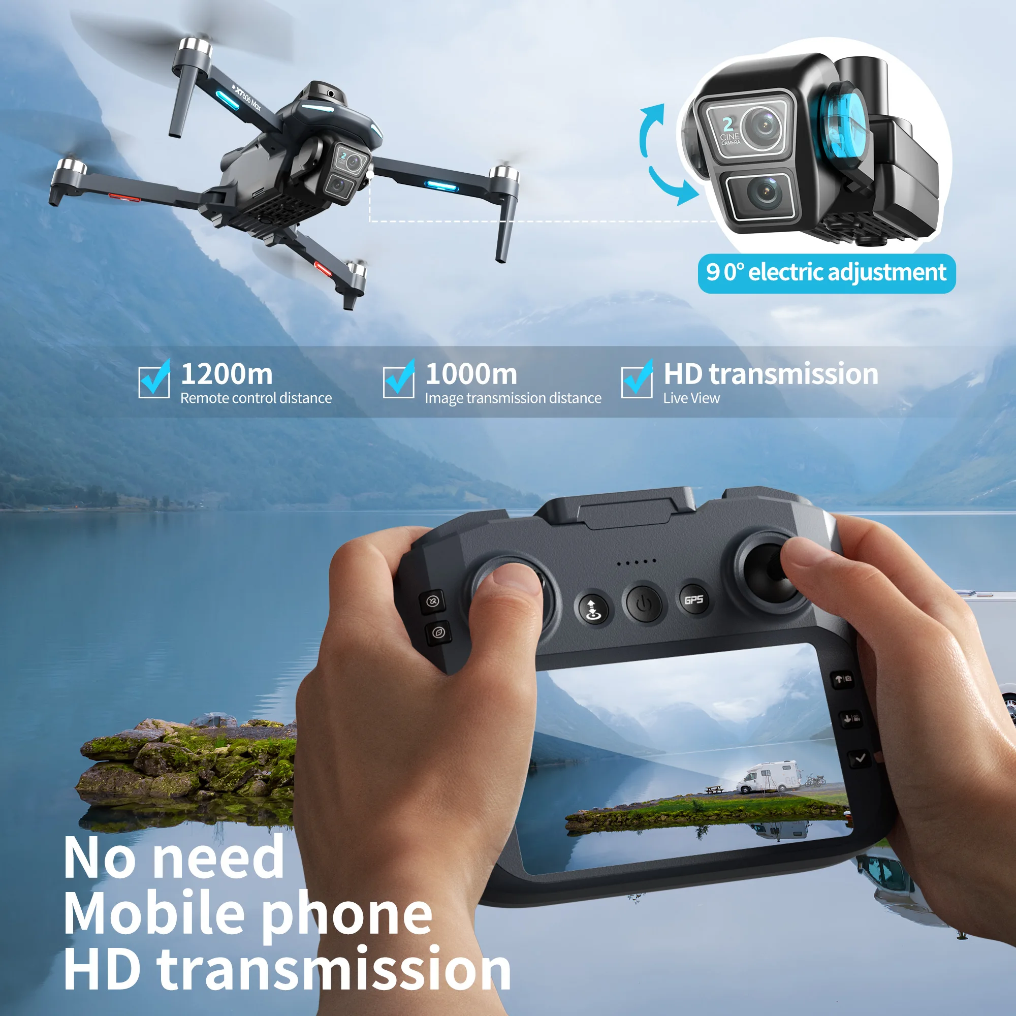 طائرة لينوفو XT606 بدون طيار ا - مراجعة Drone Multispectral وسعره